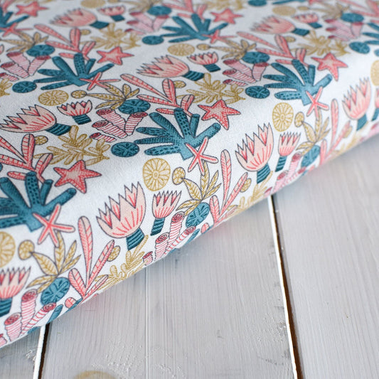 Fabric Coral reef cotton fabric by CraftCottonCo