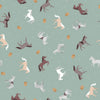 cotton fabric Country animals on light grey - Countryside - Lewis & Irene SM65.2