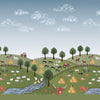 Countryside double border print with farm animals - Countryside by Lewis and Irene