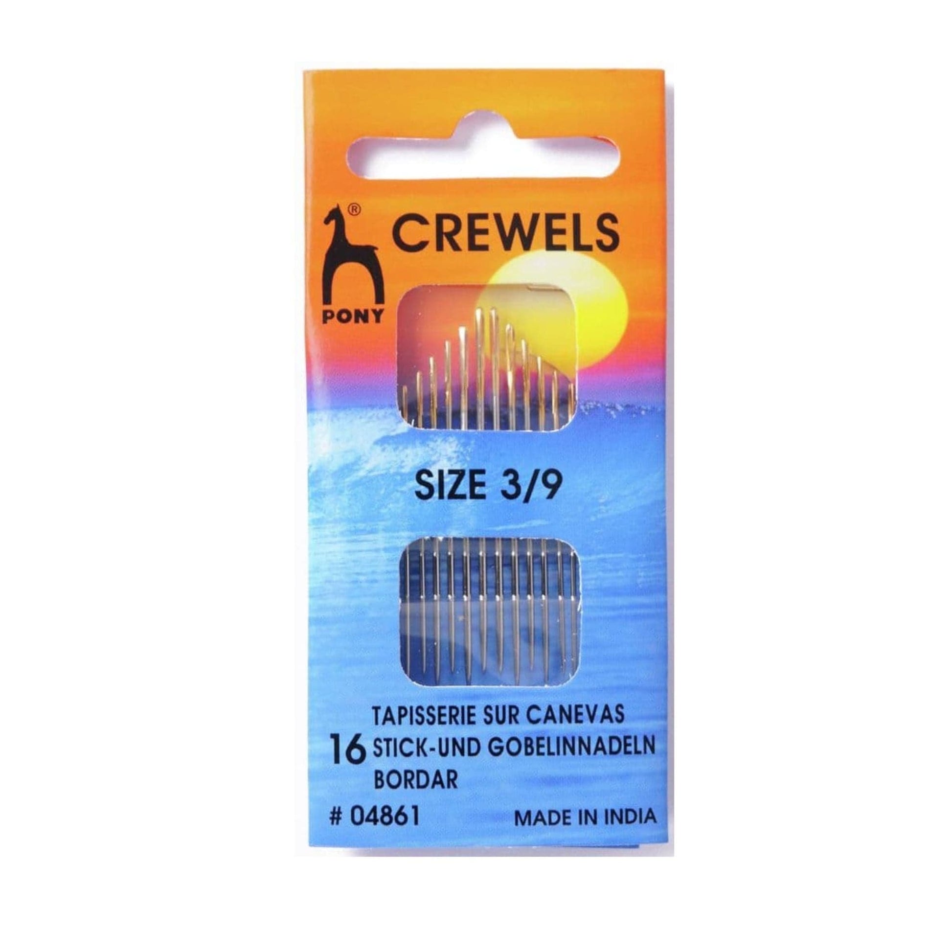 hand sewing needles Crewels Needles - Size 3/9 - Pony