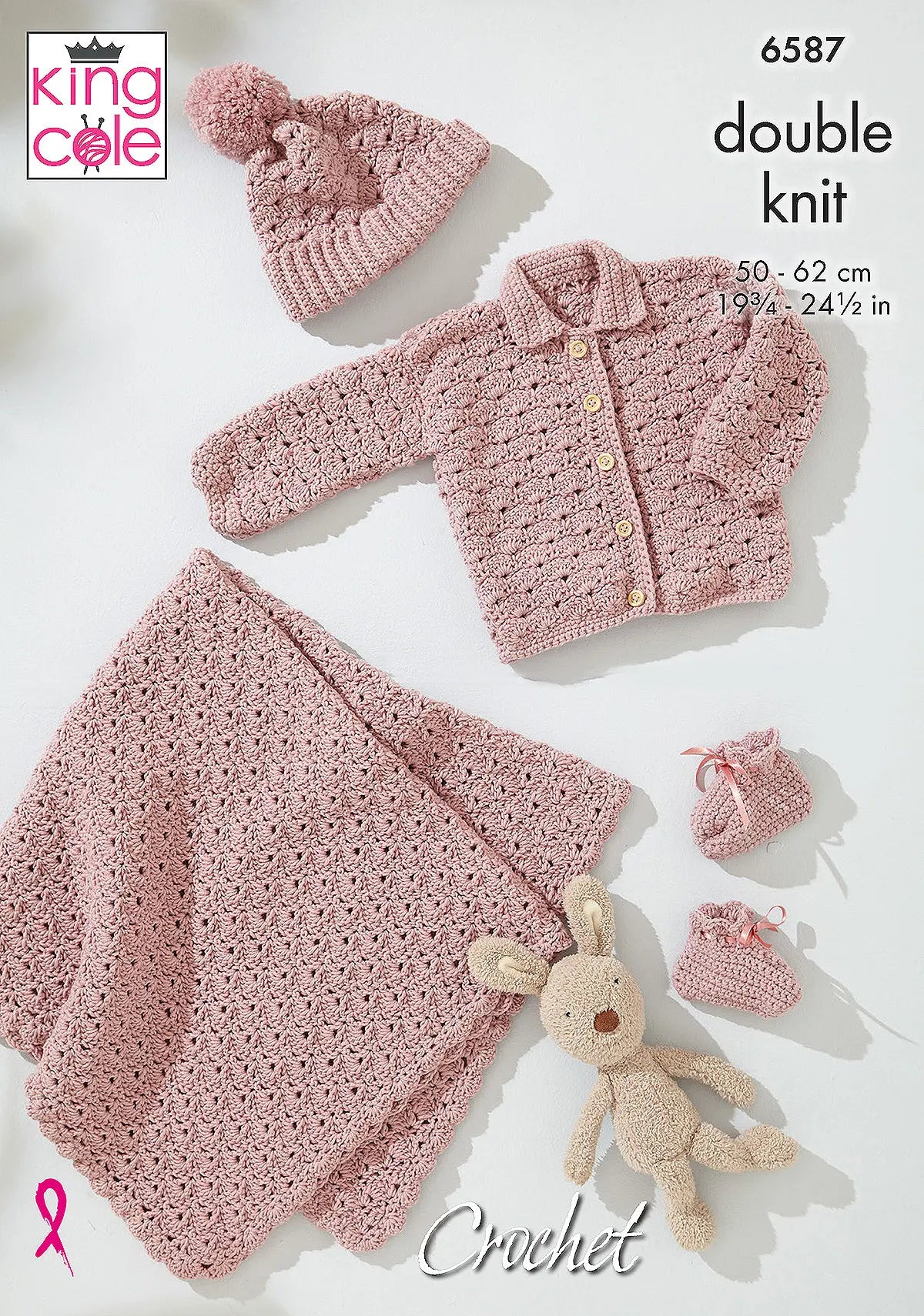 Crochet layette DK pattern - King Cole 6587