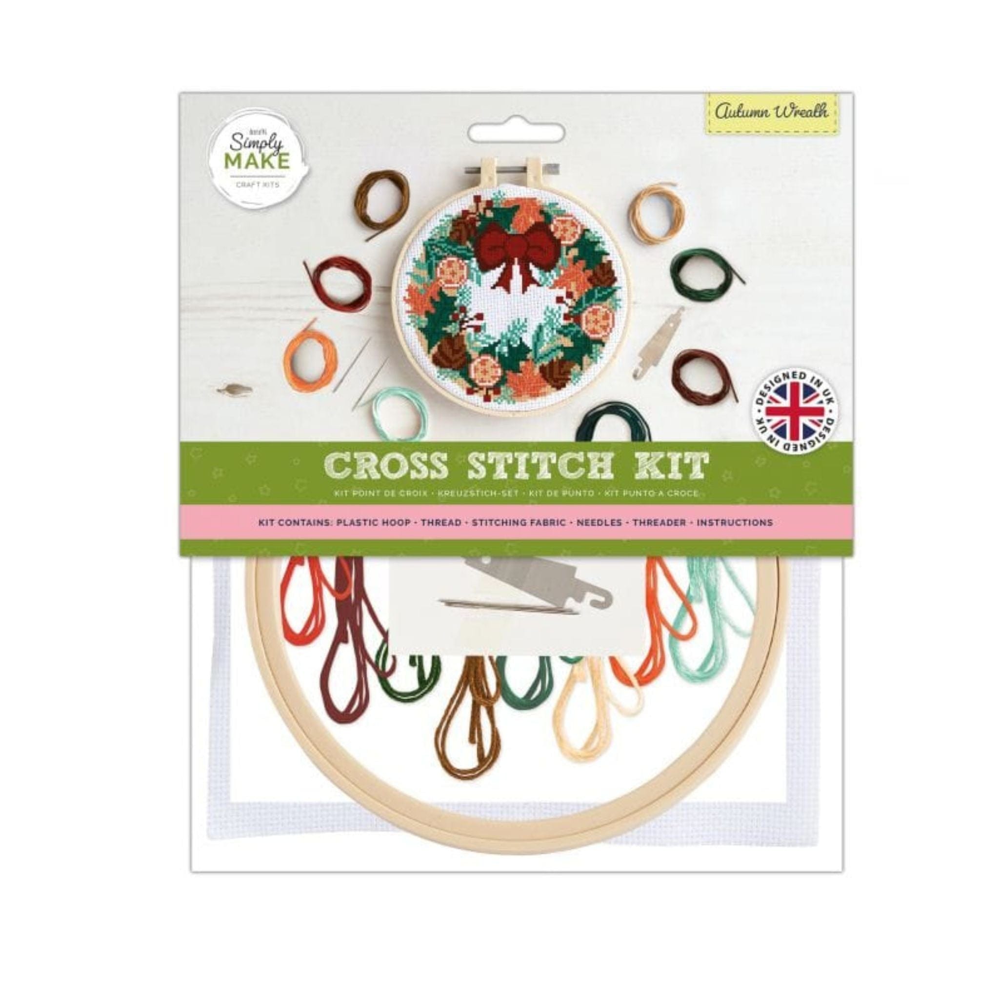 Needlecraft Kits Cross Stitch Kit - Autumn Wreath - Simply Make