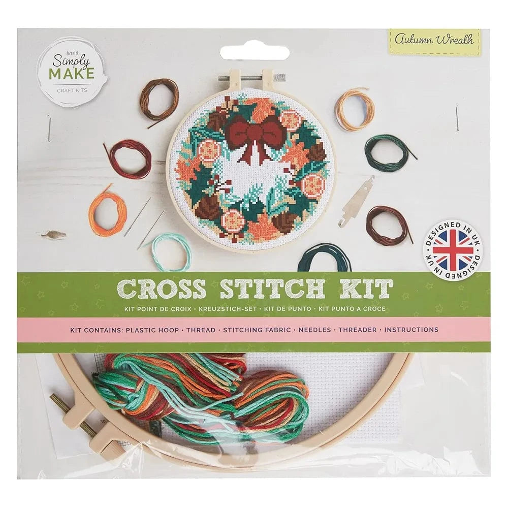 Cross Stitch Kit - Autumn Wreath - Simply Make DSM 106218