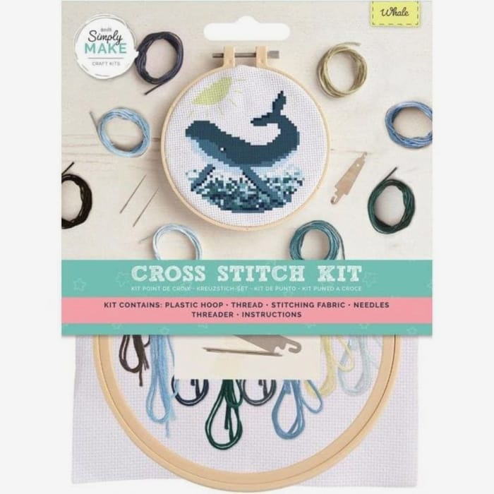 Cross Stitch Kit - Whale - Simply Make DSM 106174