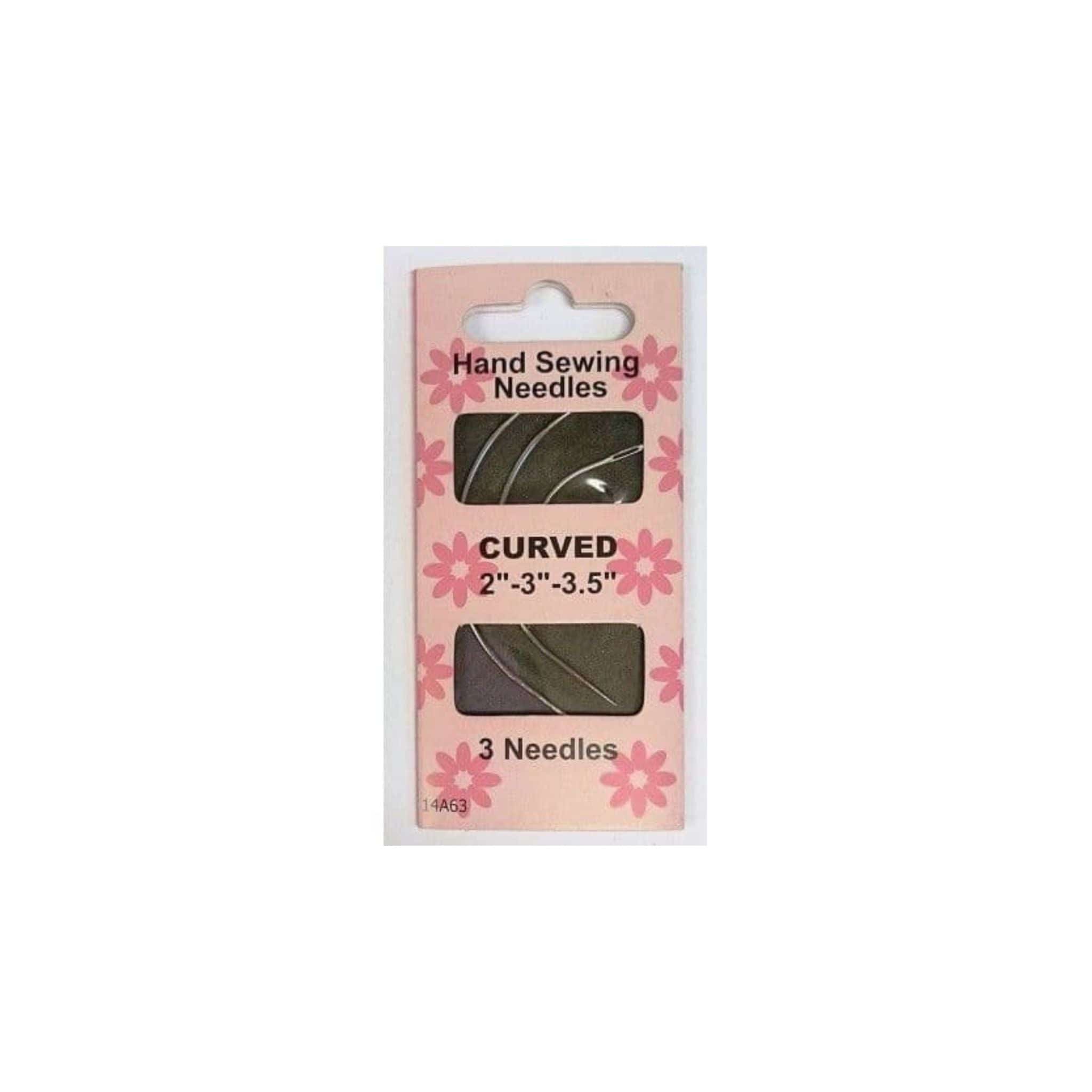 Curved hand sewing needles assorted 3 pack