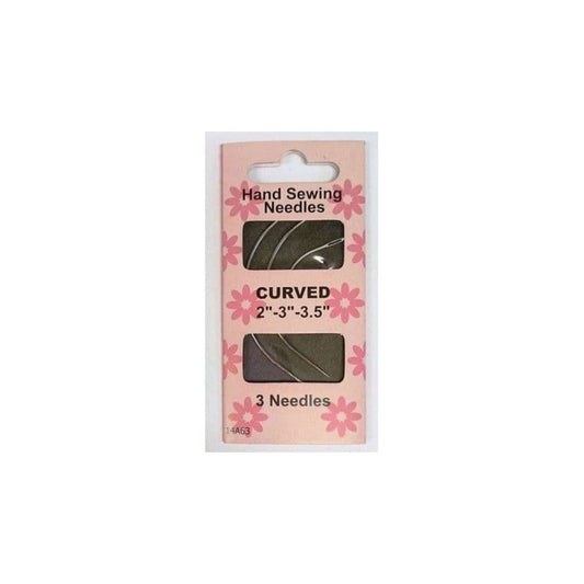 Curved hand sewing needles assorted 3 pack