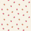 Fabric Daises on a cream cotton fabric 'Hibiscus Hummingbird'