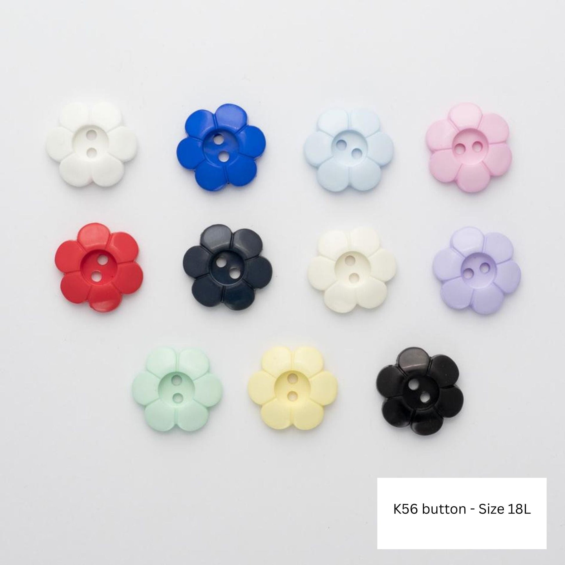 Daisy button - 2 hole - K56 - size 18L