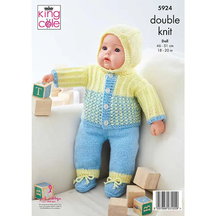 Doll's Outfits knitting pattern DK - King Cole 5924