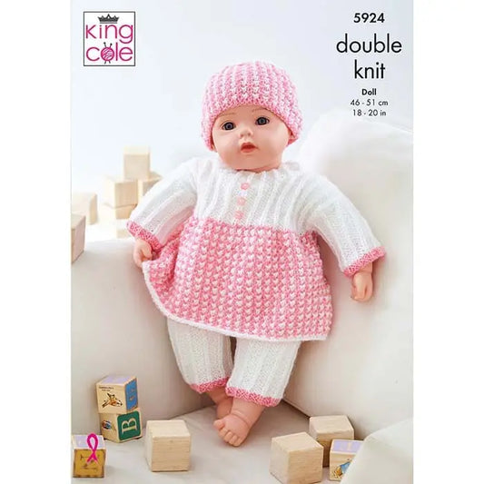 Doll's Outfits knitting pattern DK - King Cole 5924