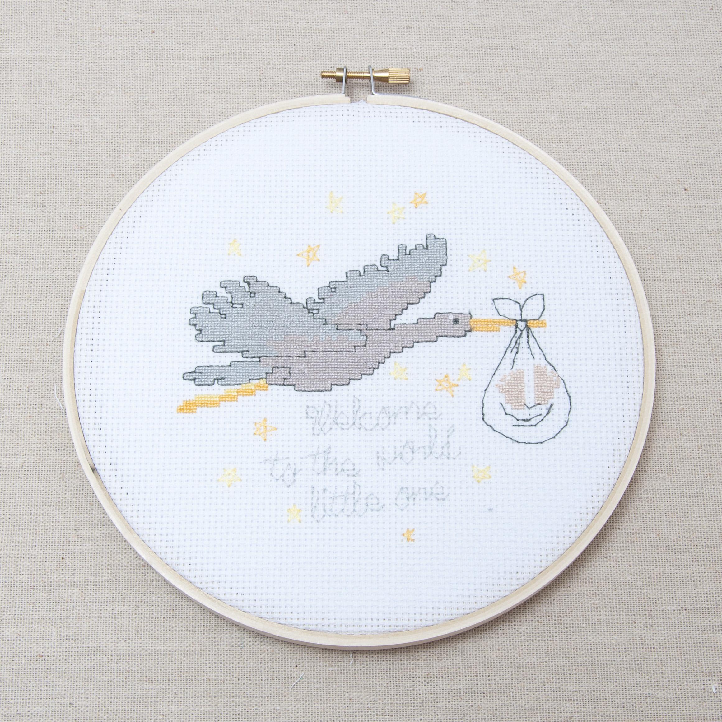 Habicraft- Hoop Embroidery Kit- Stork