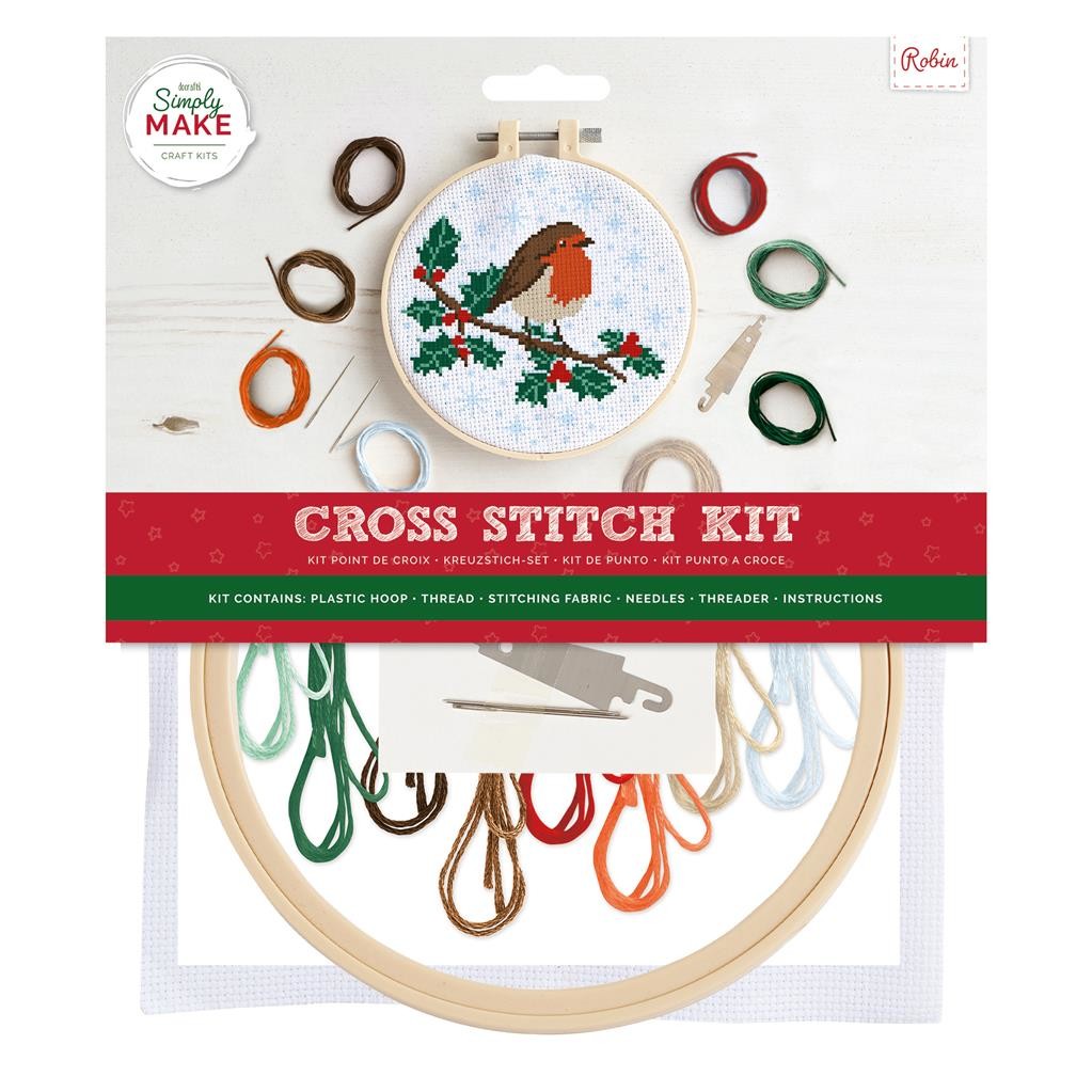 Cross Stitch Kit - Robin  - Simply Make