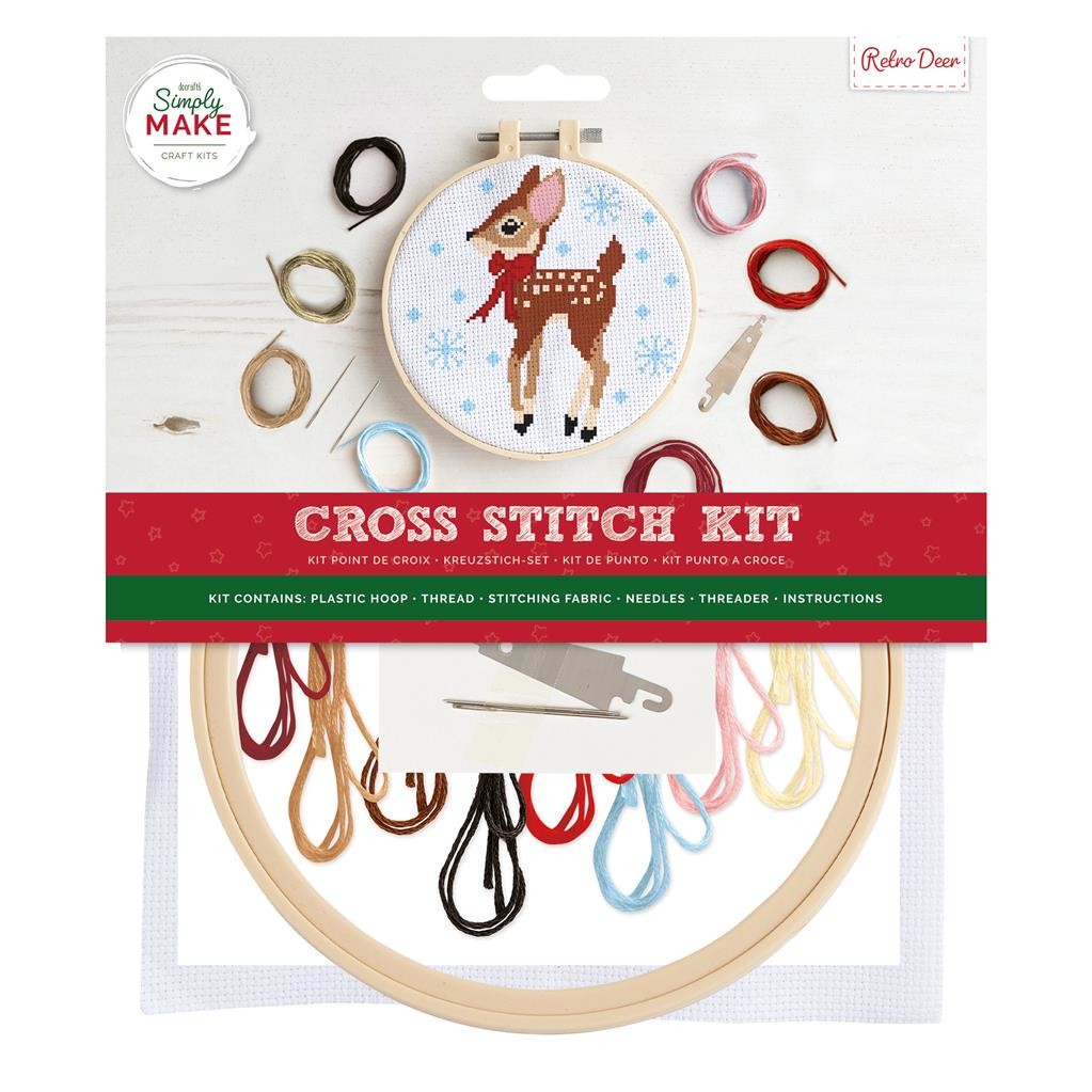 Cross Stitch Kit - Retro Deer - Simply Make