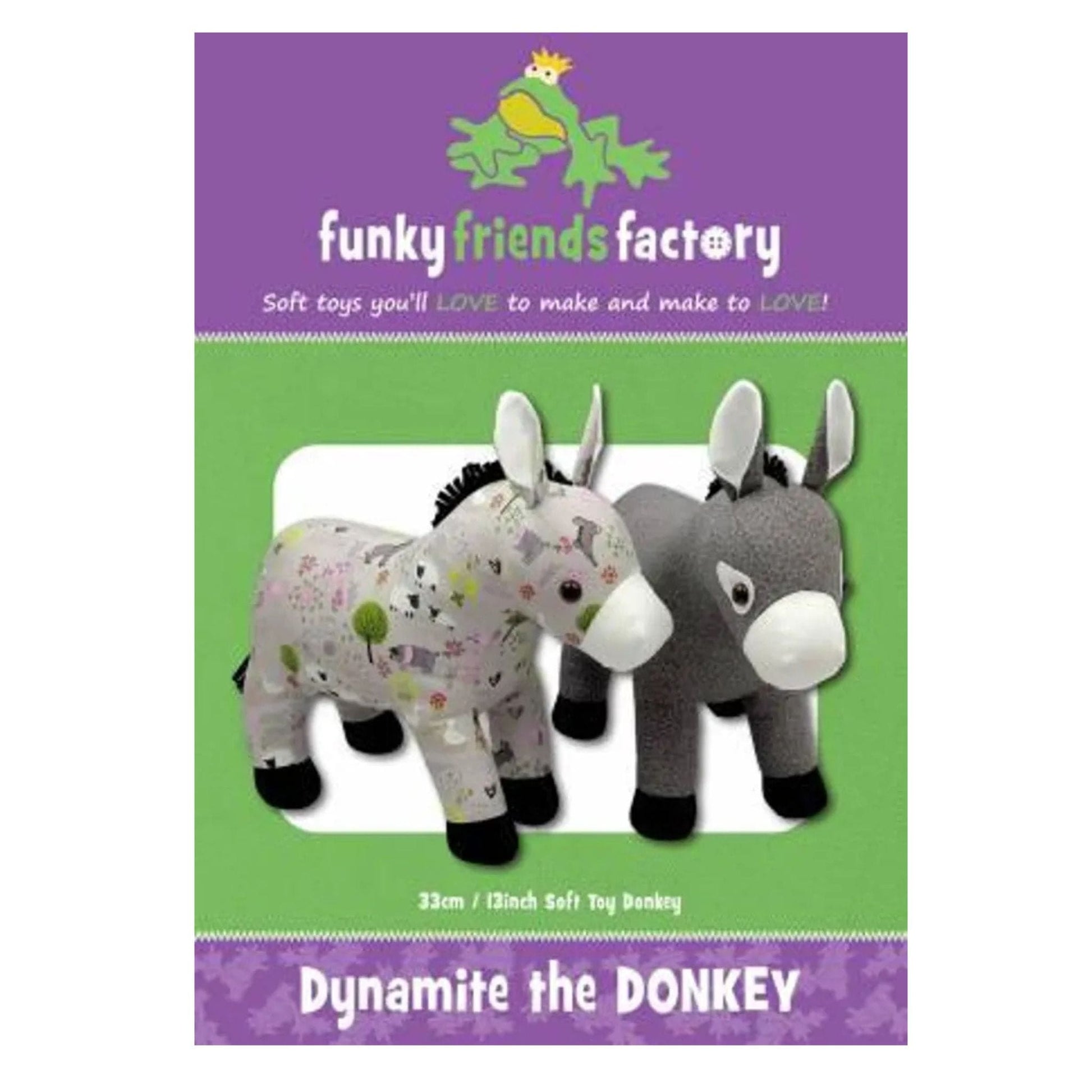 Sewing Pattern Dynamite the Donkey - Funky Friends keepsake pattern
