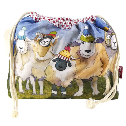 Emma Ball "Happy Sheep" drawstring bag
