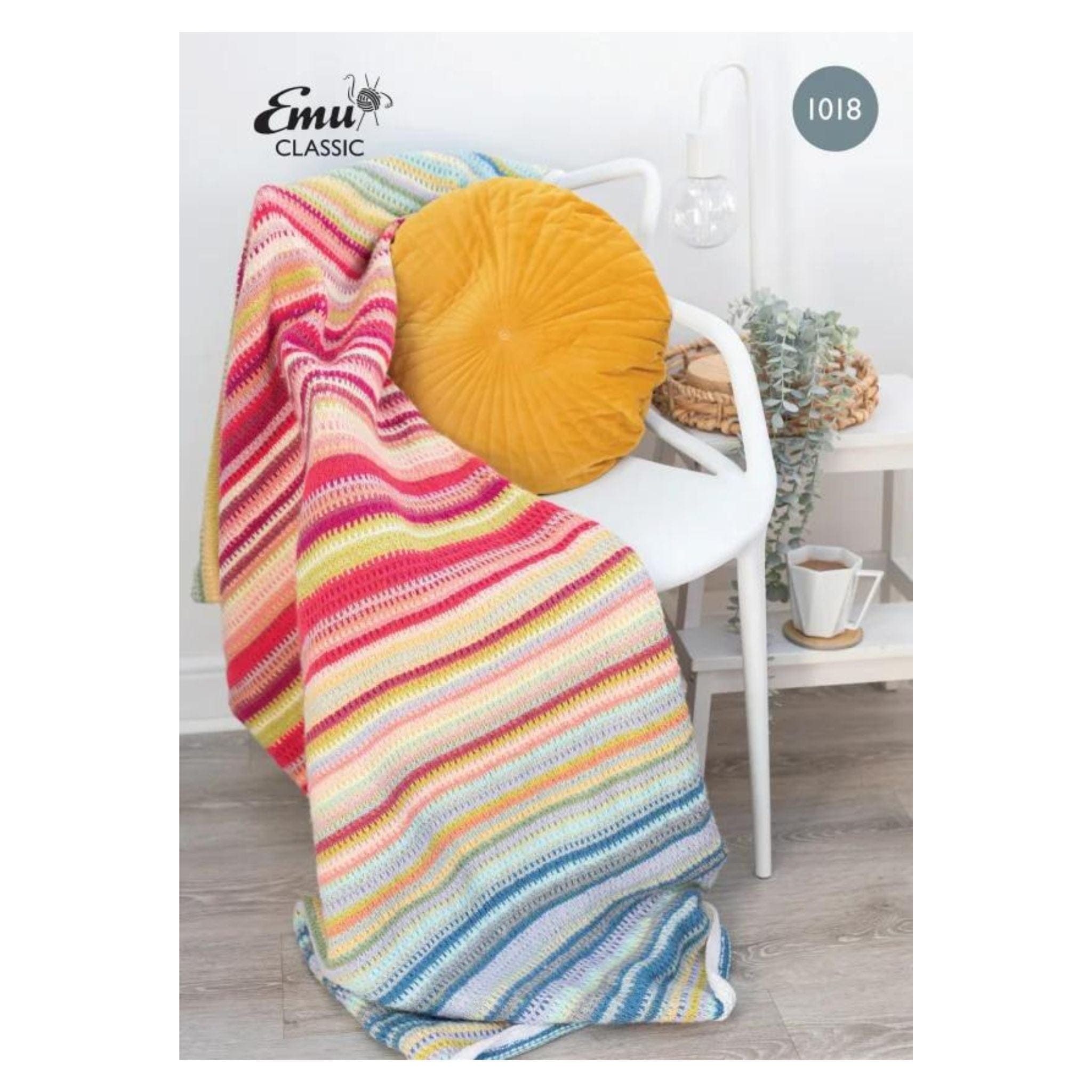 knitting pattern Emu knitted temperature blanket