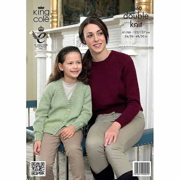 Family Cardigan & Sweater knitting pattern DK - King Cole 3660