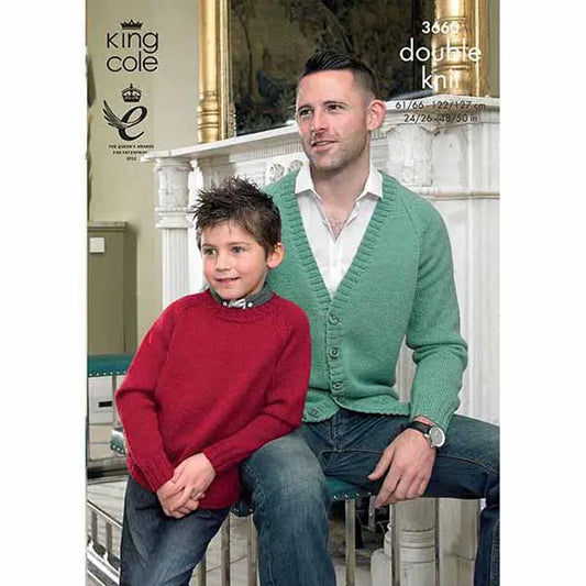 Family Cardigan & Sweater knitting pattern DK - King Cole 3660
