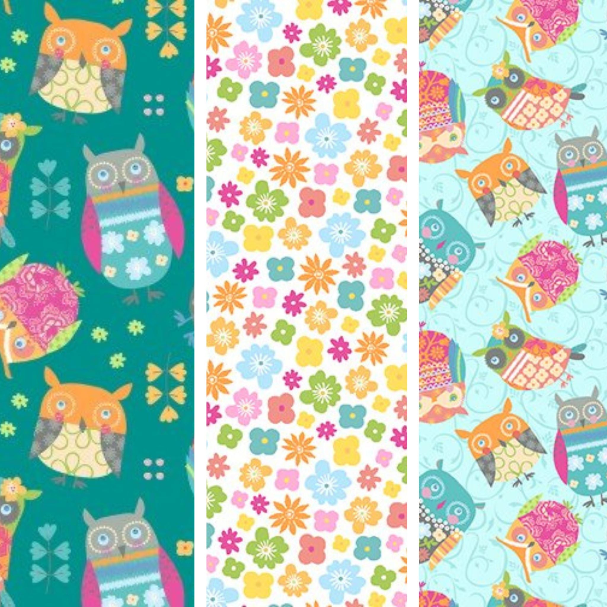 awesome owls fat quarter bundle - Benartex