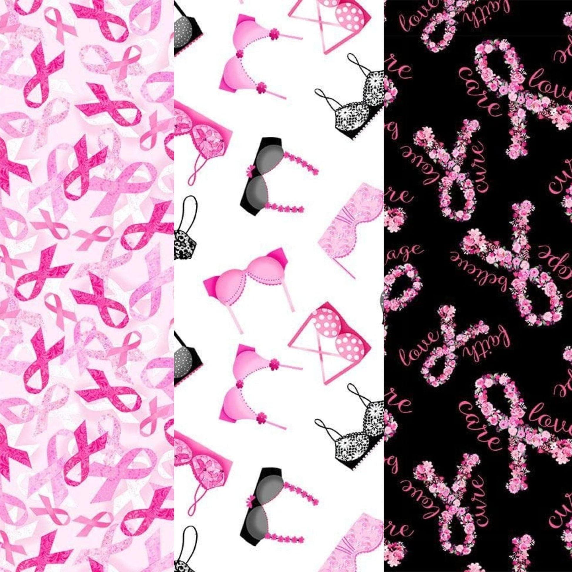 fabric Fat Quarter Bundle - Breast Cancer - Timeless Treasures