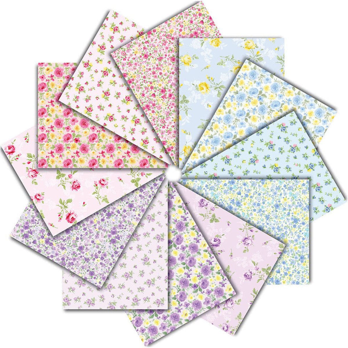 cotton fabric Fat quarter bundle - Cottage Charm - Timeless Treasures