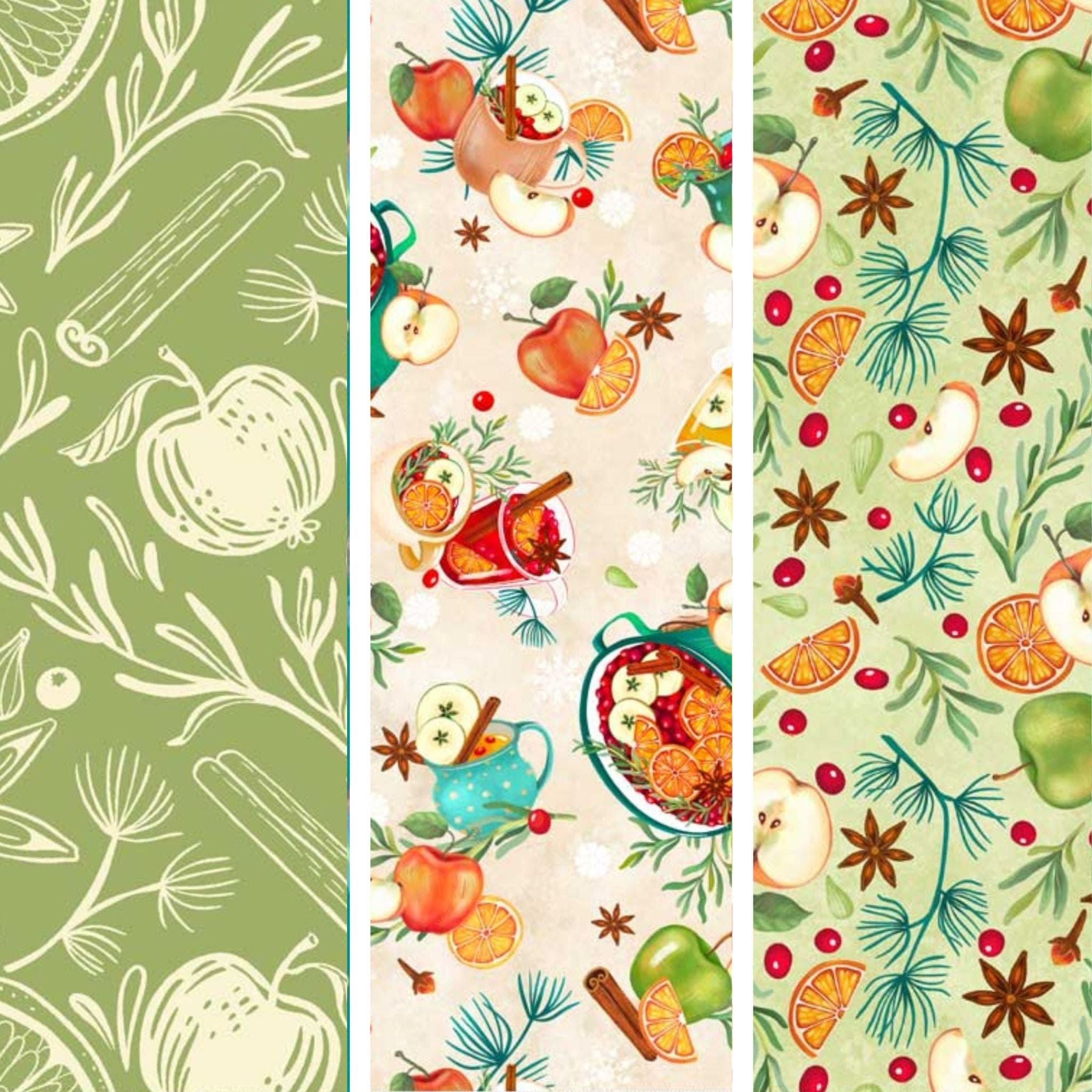 cotton fabric Fat Quarter Bundle - Hot Cider -  P & B Textiles