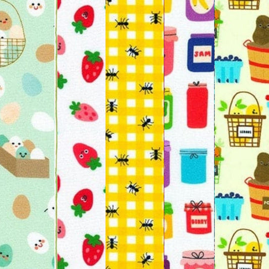 Fabric Fat quarter bundle x 5 - Farm to Table by Robert Kaufman