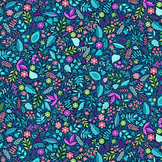 cotton fabric Fat Quarter Bundle x 5 - Tropica - Makower - Style 1