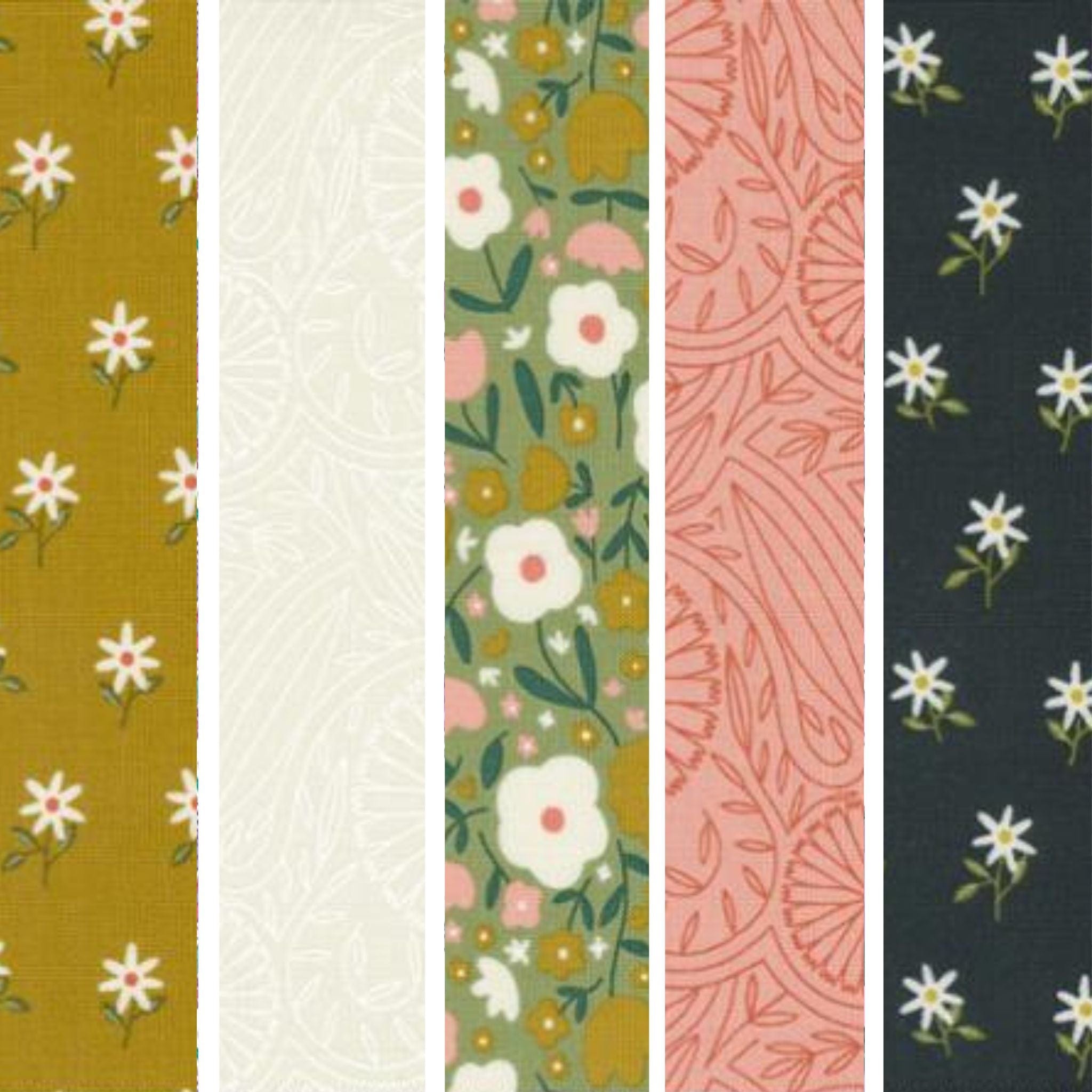 cotton fabric Fat Quater bundle - Imaginary Flowers - Moda