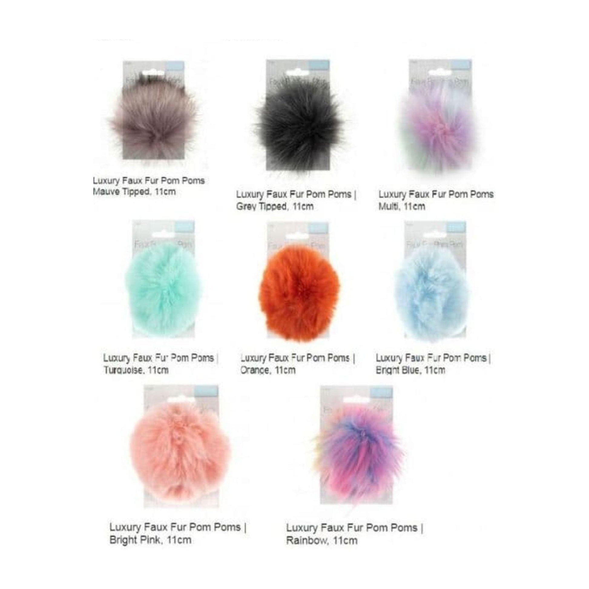 Pom Pom Faux fur hat Pom Pom - 11cm