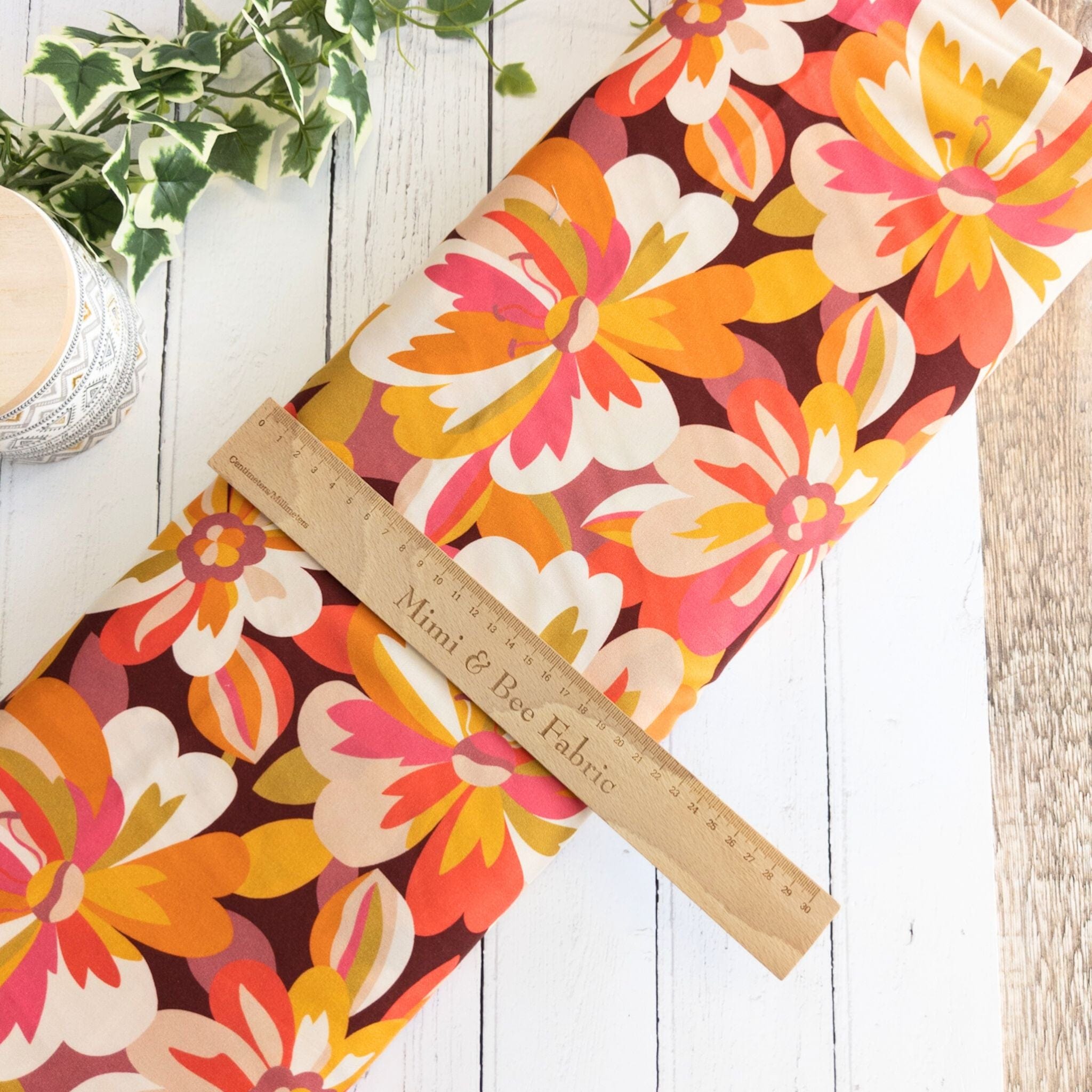 Fabric Flame floral rayon fabric - Tapestry - Dashwood Studio