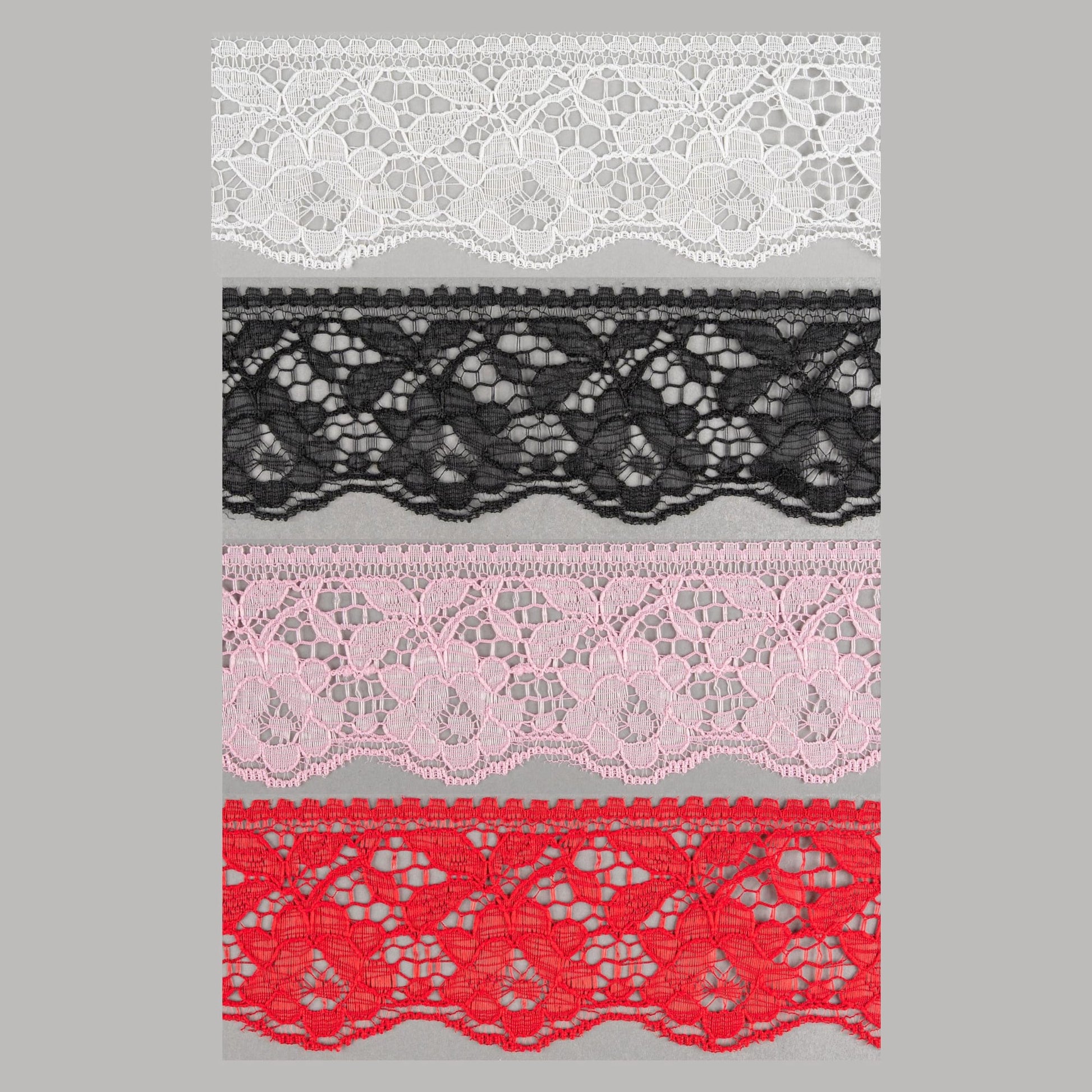 Flat nylon black lace 55mm