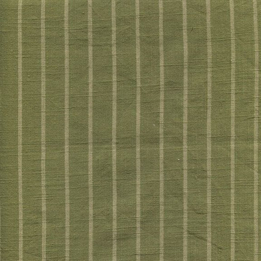 ticking fabric Florist weaves green ticking - Marcus Fabrics