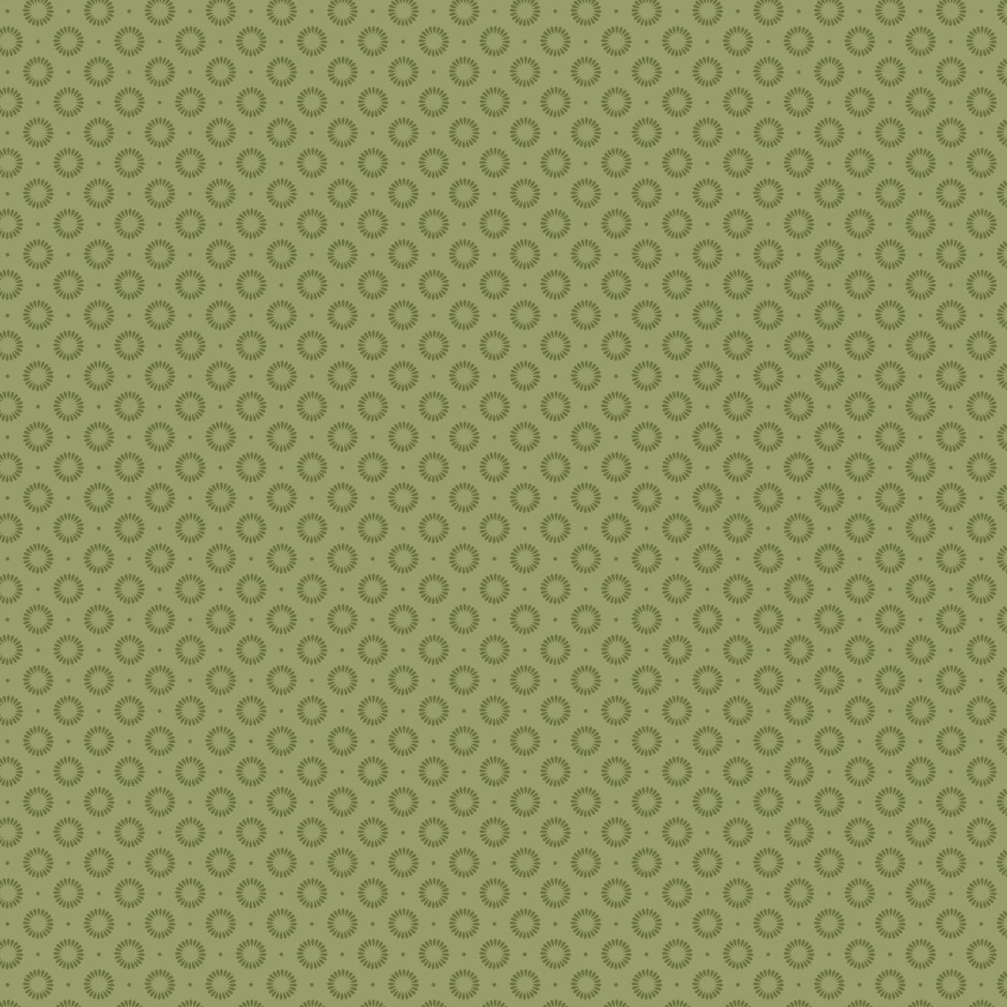 cotton fabric Flower dot green - Grandmas Quilts - Lewis & Irene