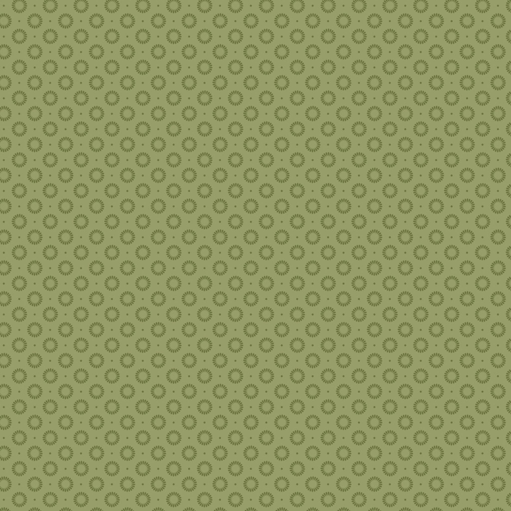 Flower dot fabric on deep green - Grandmas Quilts by Lewis and Irene