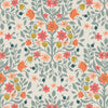 Fabric Flowers on Cream cotton fabric - Folk Floral by Lewis & Irene