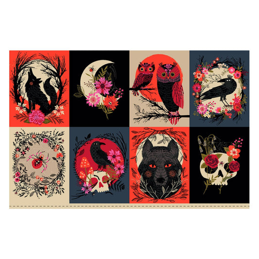 fabric Forest animal fabric panel - Forest Whispers - Dashwood Studio