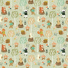 cotton fabric Forest animal faces - blush pink - Cedar Camp - Dashwood Studio