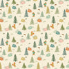 cotton fabric Forest animal faces - blush pink - Cedar Camp - Dashwood Studio