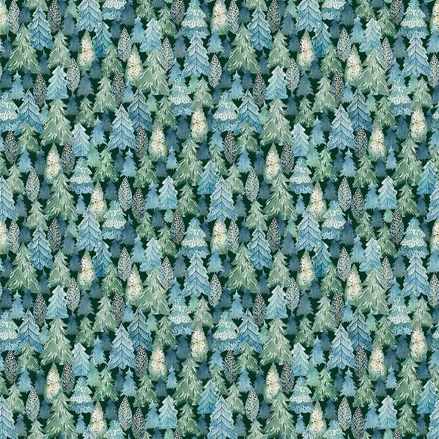 Fabric Forest pine trees - Nature - Timeless Treasures