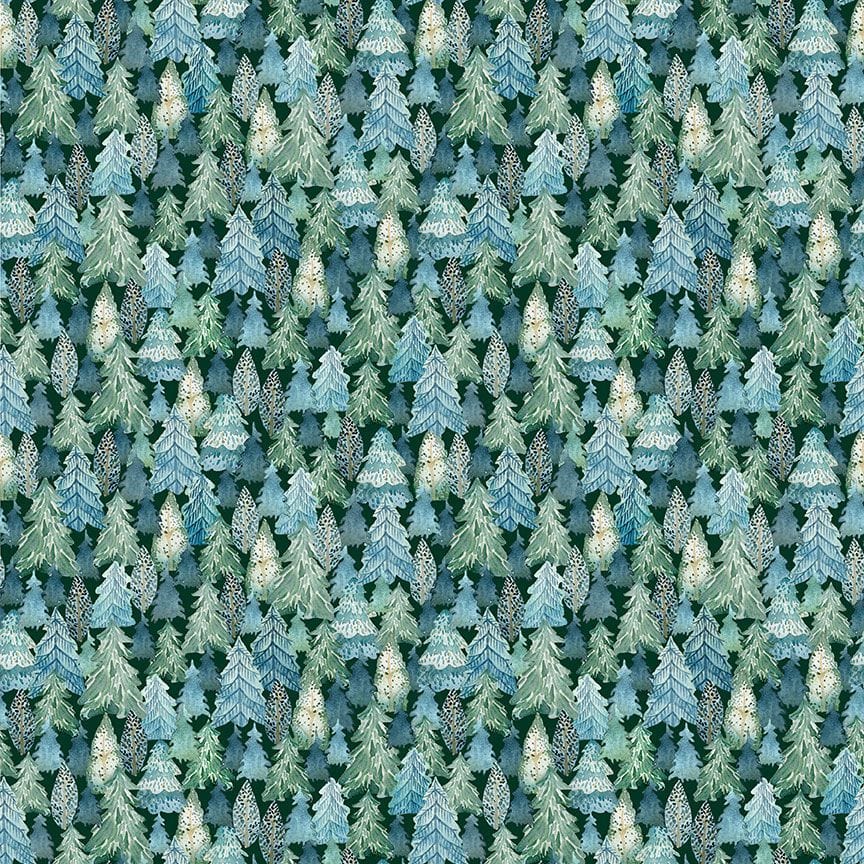 Fabric Forest pine trees - Nature - Timeless Treasures