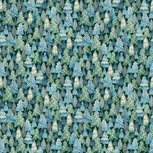 Fabric Forest pine trees - Nature - Timeless Treasures