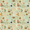 cotton fabric Foxes camping - cream - Cedar Camp - Dashwood Studio