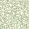 Rabbits leaping around on a sage green cotton - Foxwood by Makower