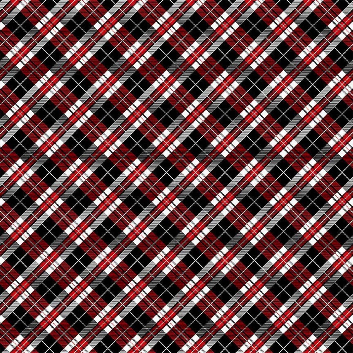 cotton fabric Gonks on plaid tartan - Gnome for the Holidays - Timeless Treasures - CD2116