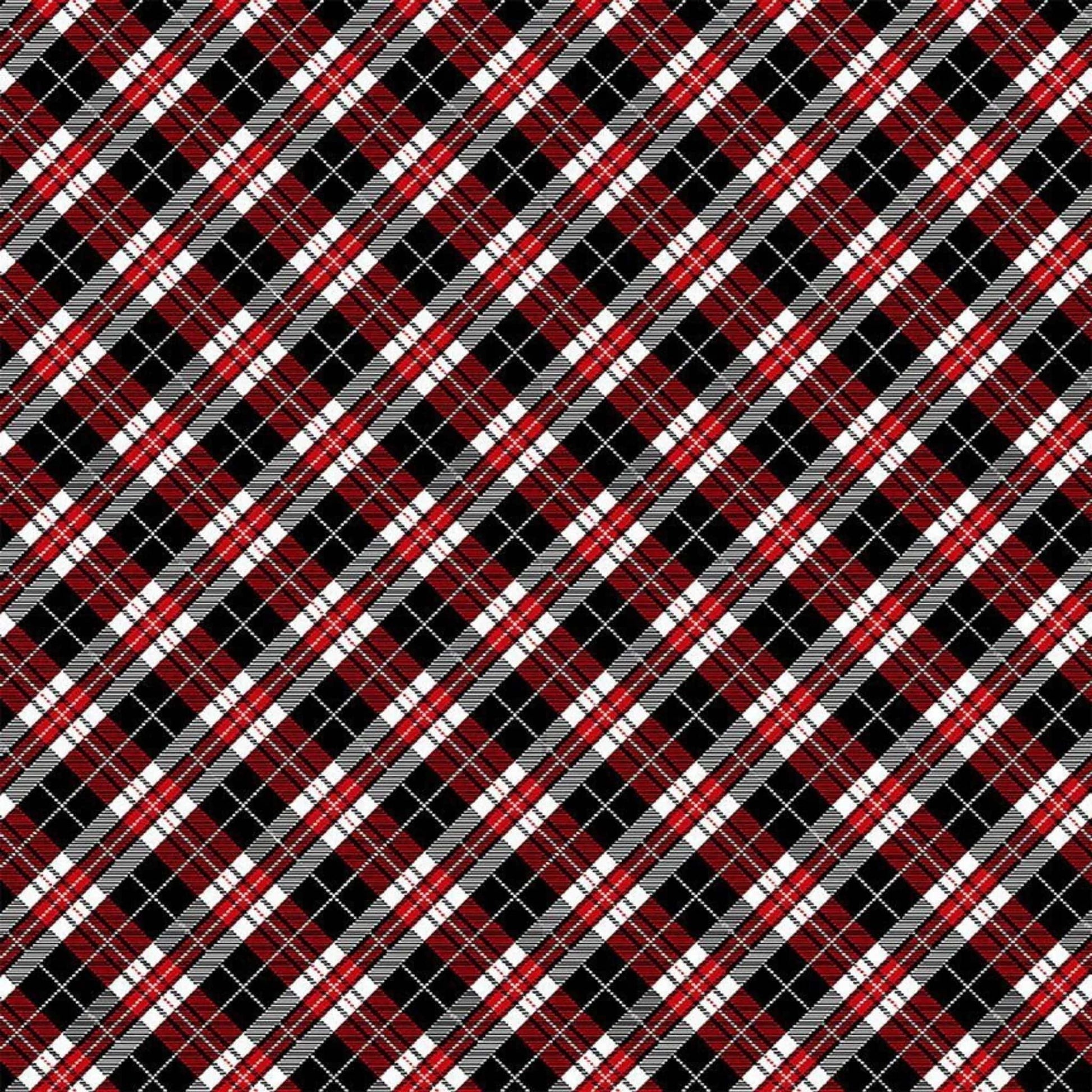 cotton fabric Gonks on plaid tartan - Gnome for the Holidays - Timeless Treasures - CD2116