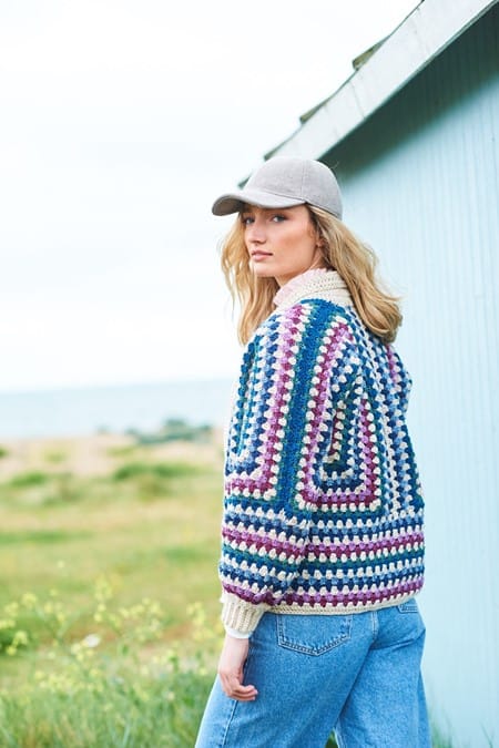 Granny Hexagon Cardigans crochet pattern in DK - Stylecraft 9965