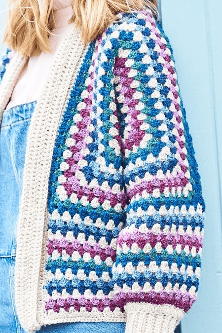 Granny Hexagon Cardigans crochet pattern in DK - Stylecraft 9965
