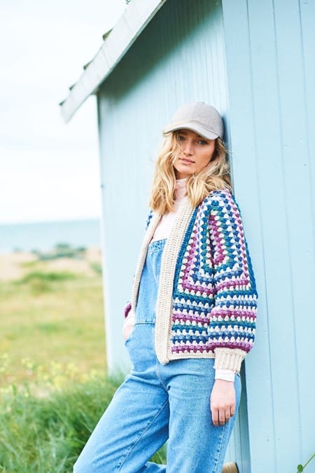 Granny Hexagon Cardigans crochet pattern in DK - Stylecraft 9965