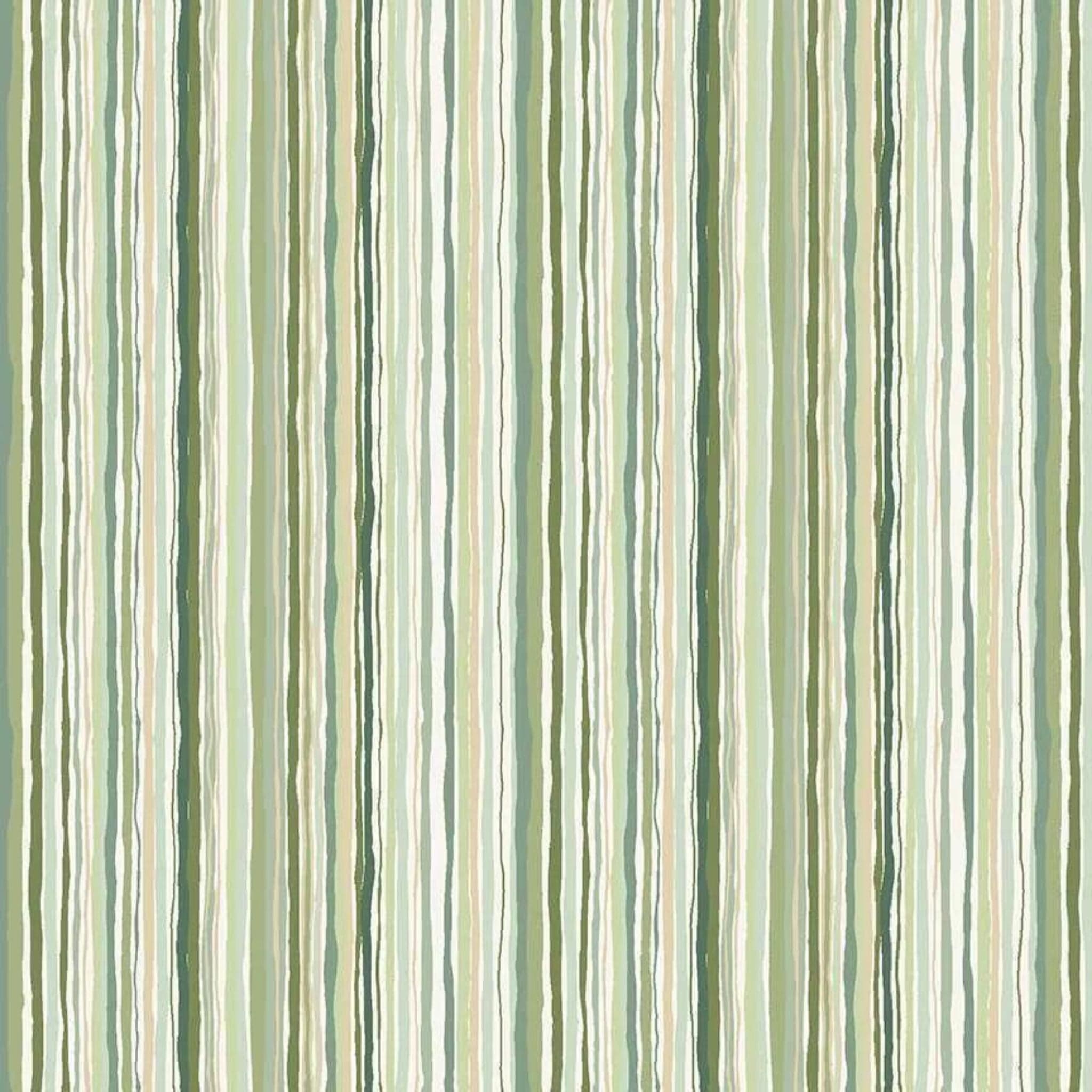 cotton fabric Green animal fabric panel - Foxwood - Makower